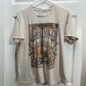 Altar'd State Beige Nashville Guitar Graphic Tee